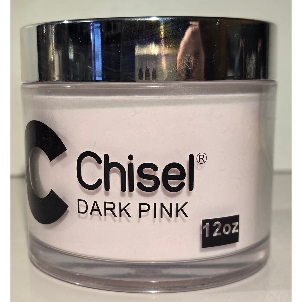 Chisel Dark Pink Acrylic Nail Powder 12oz Refill Professional Nail Art
